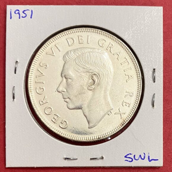 Fantastic Pair of 1951 Canada Uncirculated Silver $1 Coins! - Picture 4 of 16
